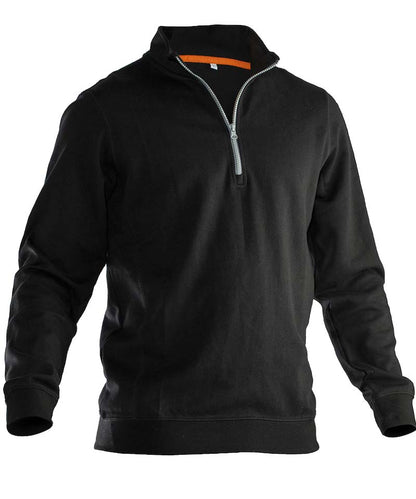 Jobman zipneck sweater 5401 Zwart