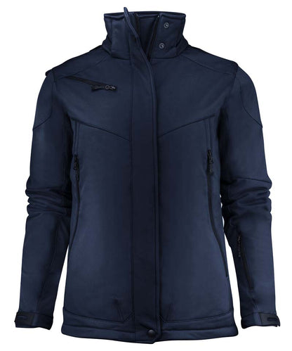 Gevoerde softshell jas Printer Skeleton dames dark navy