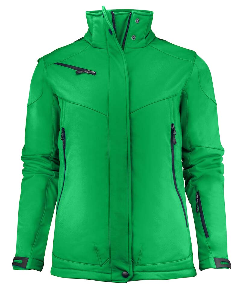 Gevoerde softshell jas Printer Skeleton dames groen