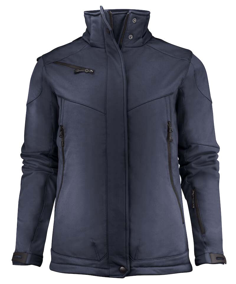 Gevoerde softshell jas Printer Skeleton dames navy