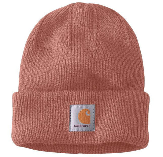 Carhartt muts ribgebreid roze