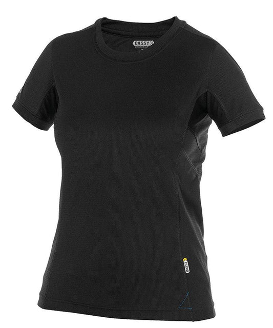 T-shirt dames Dassy Nexus zwart