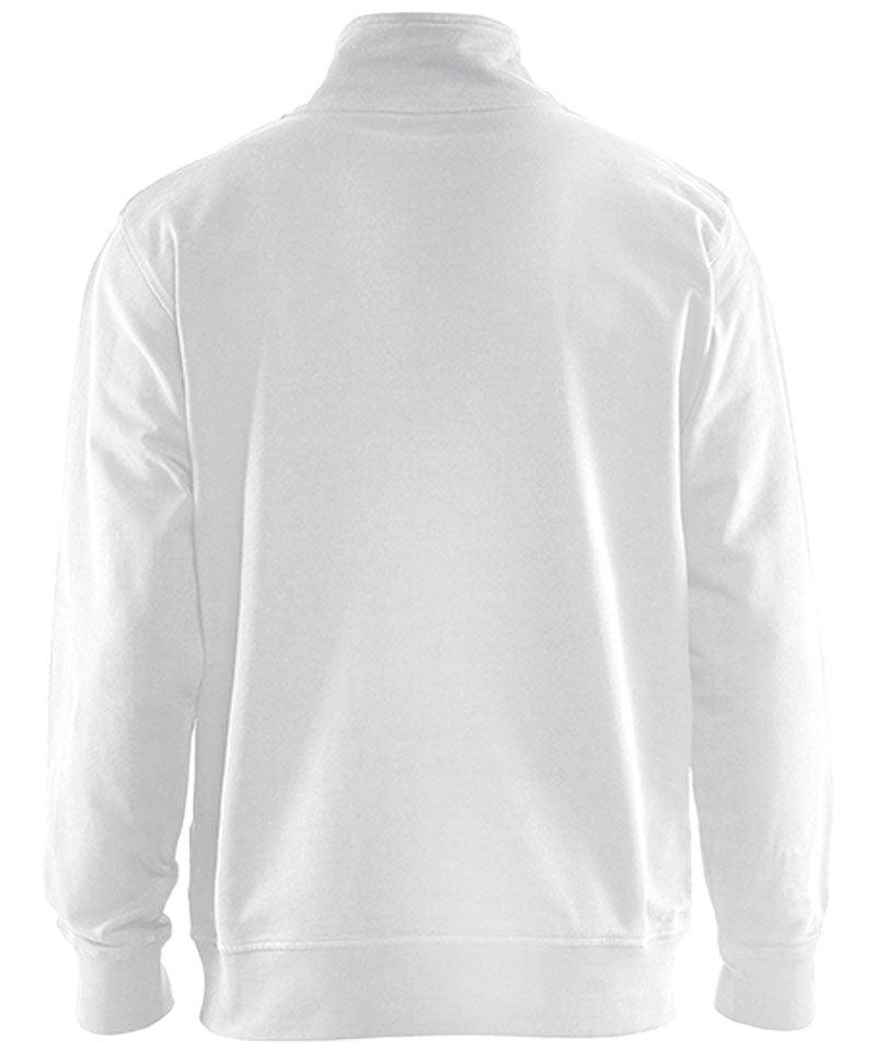 Blaklader zipneck sweater wit achterkant