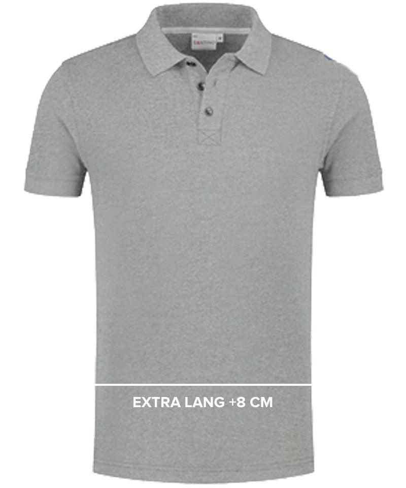 Santino Max+ Poloshirt extra lang +8cm grijs