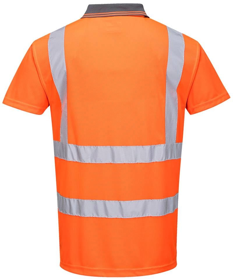 Poloshirt oranje reflecterend