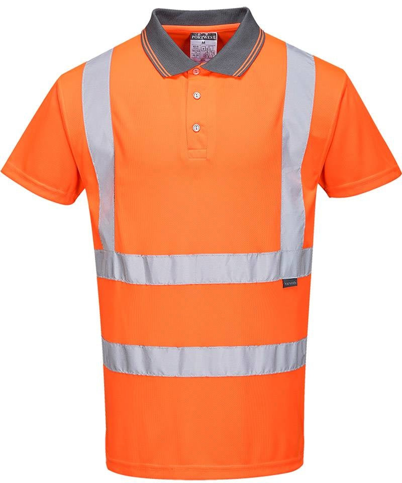 Poloshirt oranje reflecterend