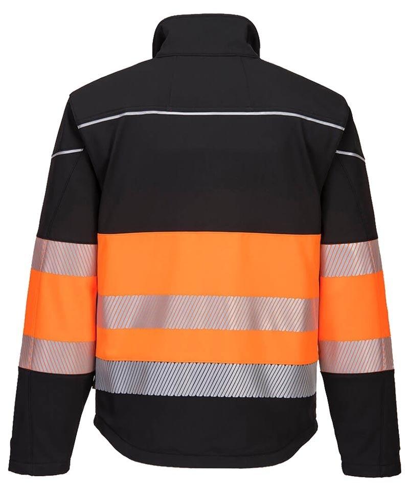 Softshell high-vis Portwest PW375 oranje achterkant