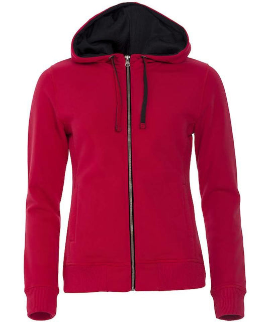 Dames vest met capuchon rood