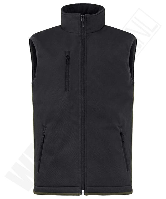 Gevoerde softshell bodywarmer Clique zwart