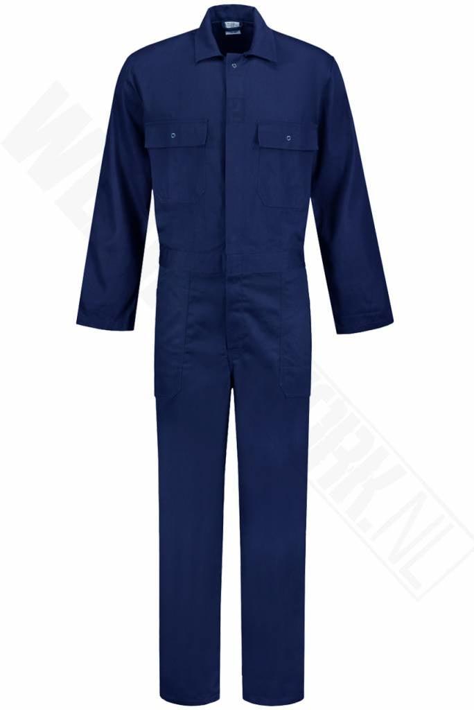 Overall Drukknoop Katoen navy