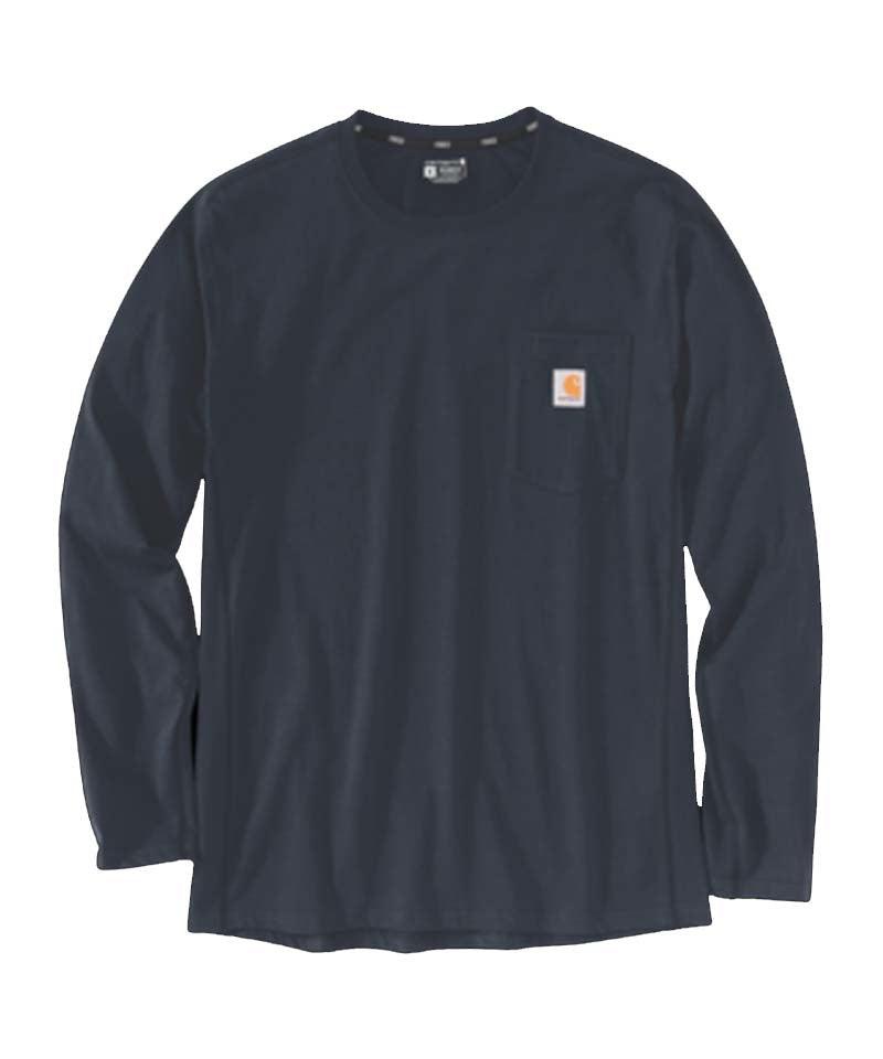 Carhartt t-shirt Force Flex met mouwen navy