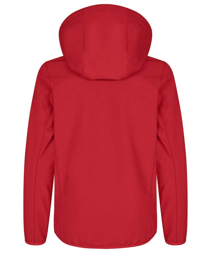 Kinder softshell jas Clique classic rood