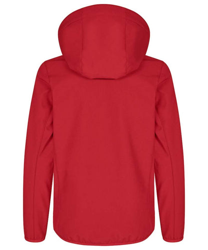 Kinder softshell jas Clique classic rood