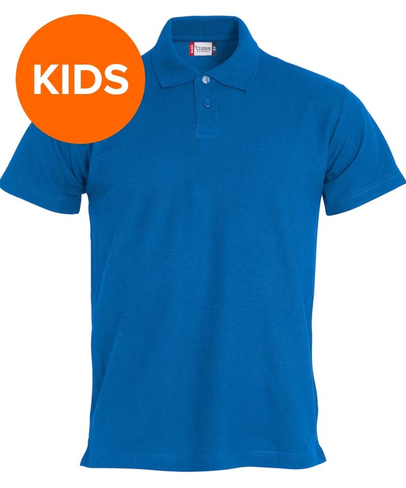 Kinder poloshirt Clique basic blauw