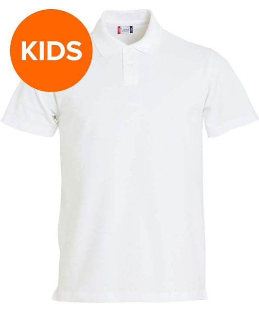 Kinder poloshirt Clique basic wit