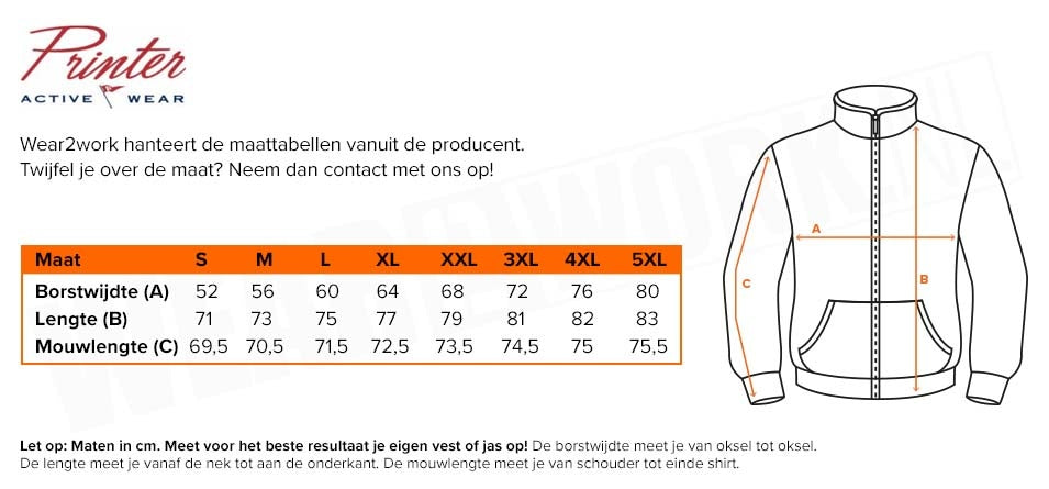 Gevoerde softshell jas Printer Skeleton Zwart - Maattabel