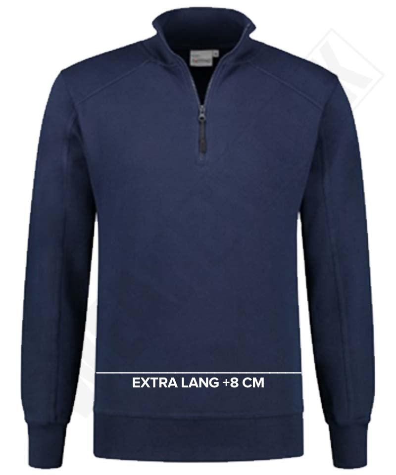 Zipneck sweater extra lang Santino Roswell+ navy