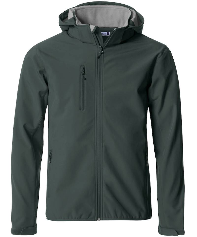 Softshell jas Clique basic met capuchon grijs