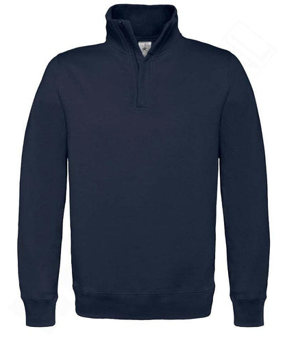 Zipneck sweater B&C navy