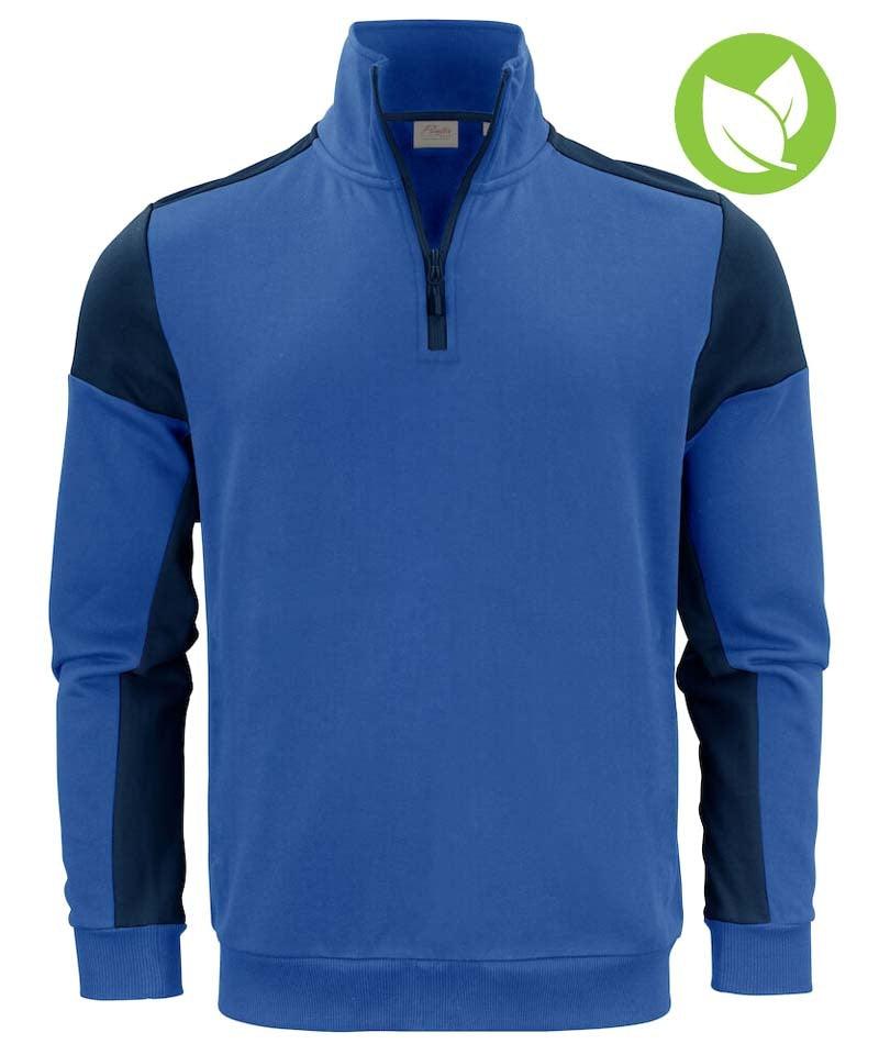 Zipneck sweater Printer Prime blauw navy