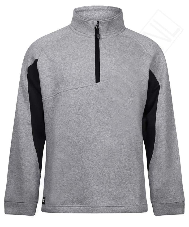 Zipneck sweater Kasai Safety Jogger lichtgrijs